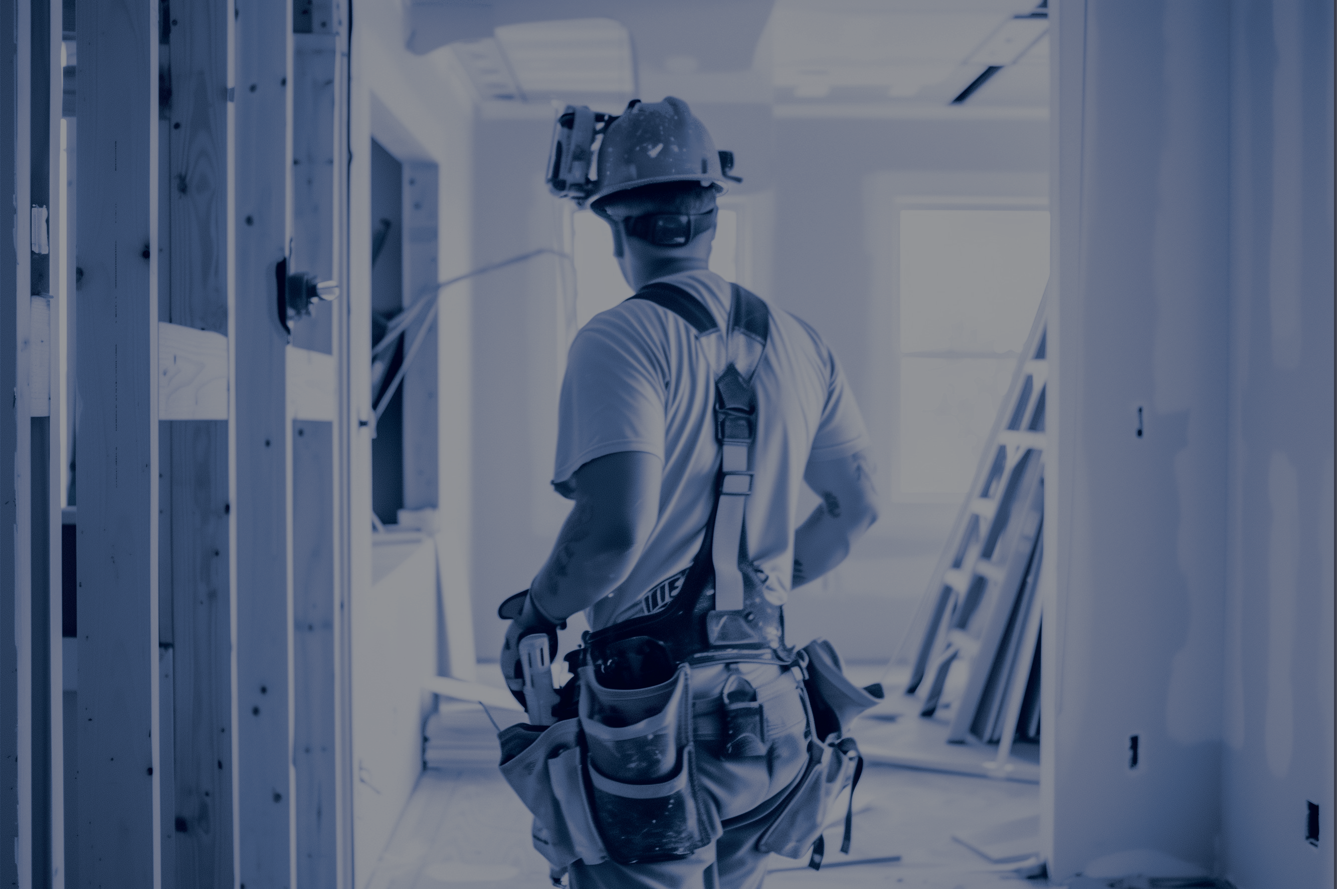 Small Contractors Website Card Blue