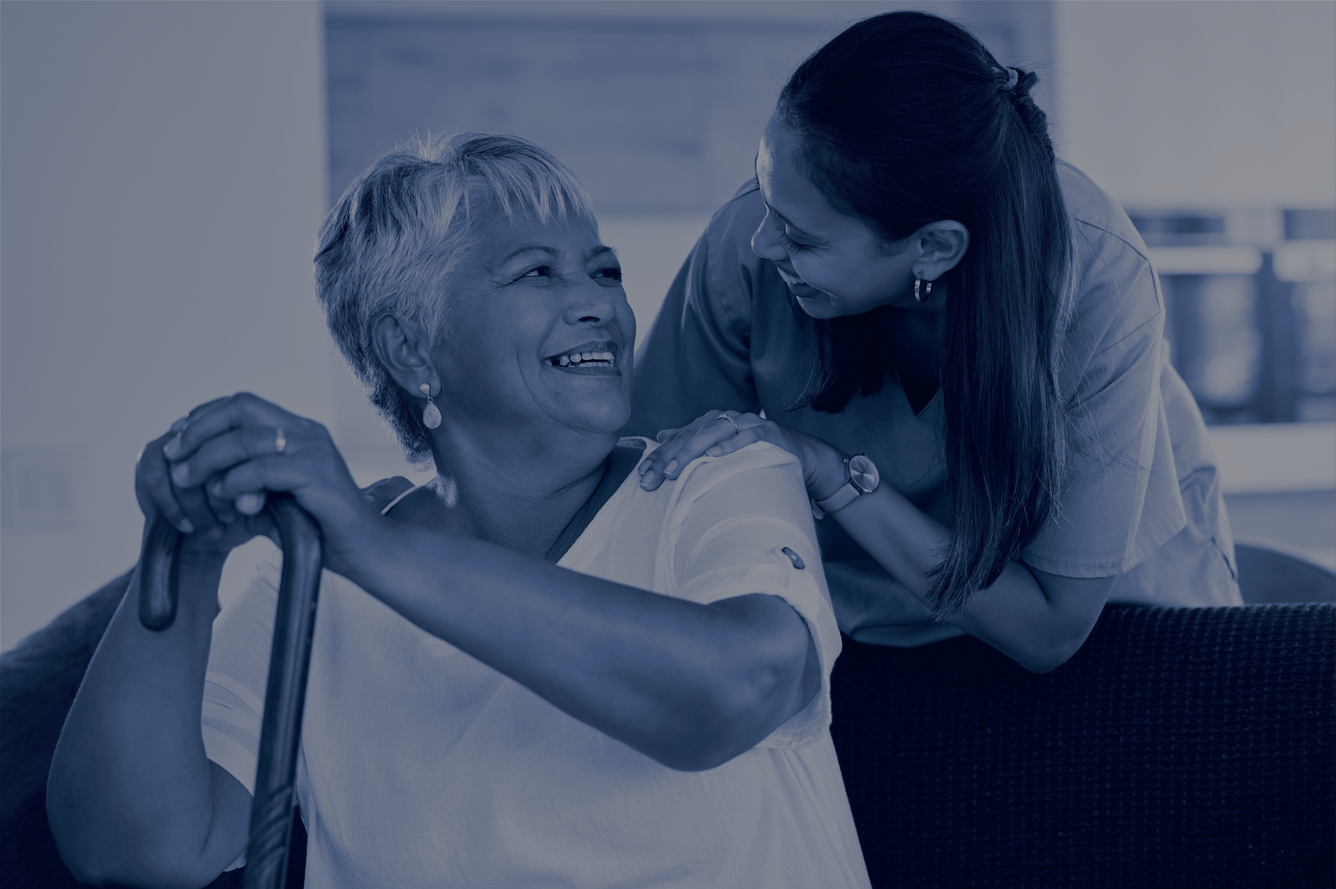 Home Healthcare Website Card Blue